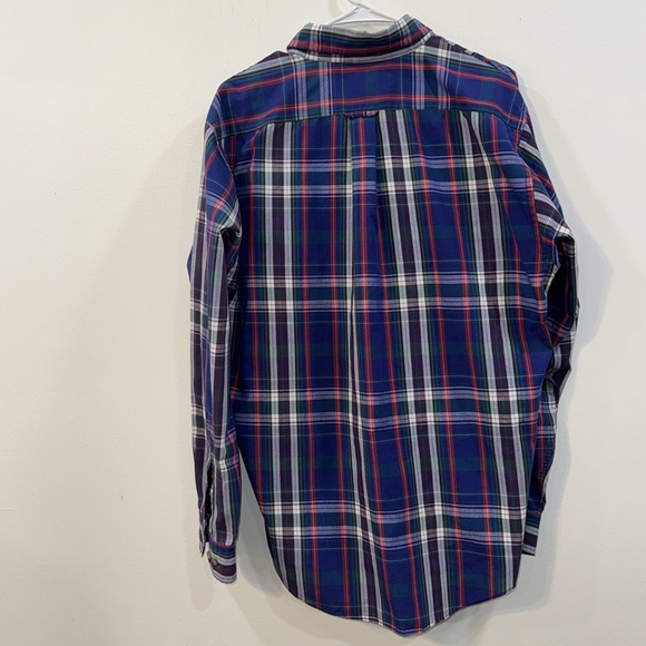 Architect XL l/s button down in plaid blue,red, purple, and tan. 55% cotton - Picture 4 of 6